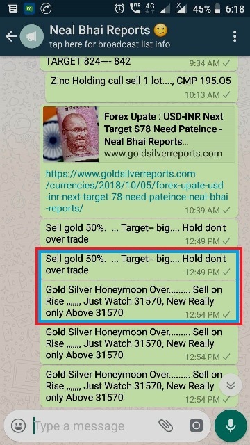 Gold Silver Honeymoon Over, Gold Prices Down - Enjoy Watch Low 31210 - Neal Bhai