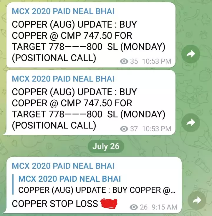 MCX COPPER TIPS