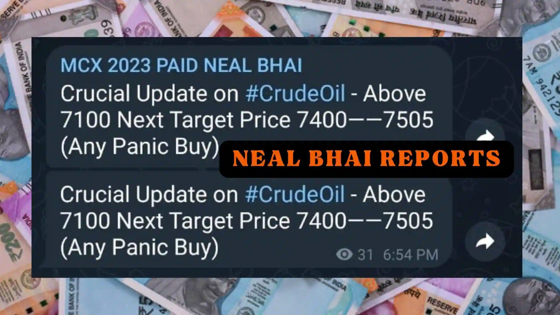As Expected: MCX Crude Oil Almost Hit 2nd Buy Target 7500, Profit 300 Points