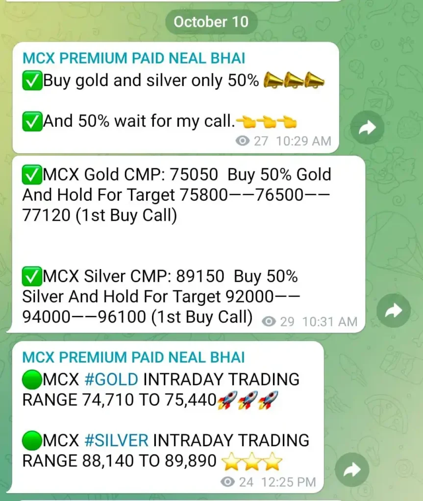 Neal Bhai Reports offering Commodity Jackpot Call in India. Get best offer price, check past calls and find contact details | Mobile +91-9899900589 and +91-9582247600